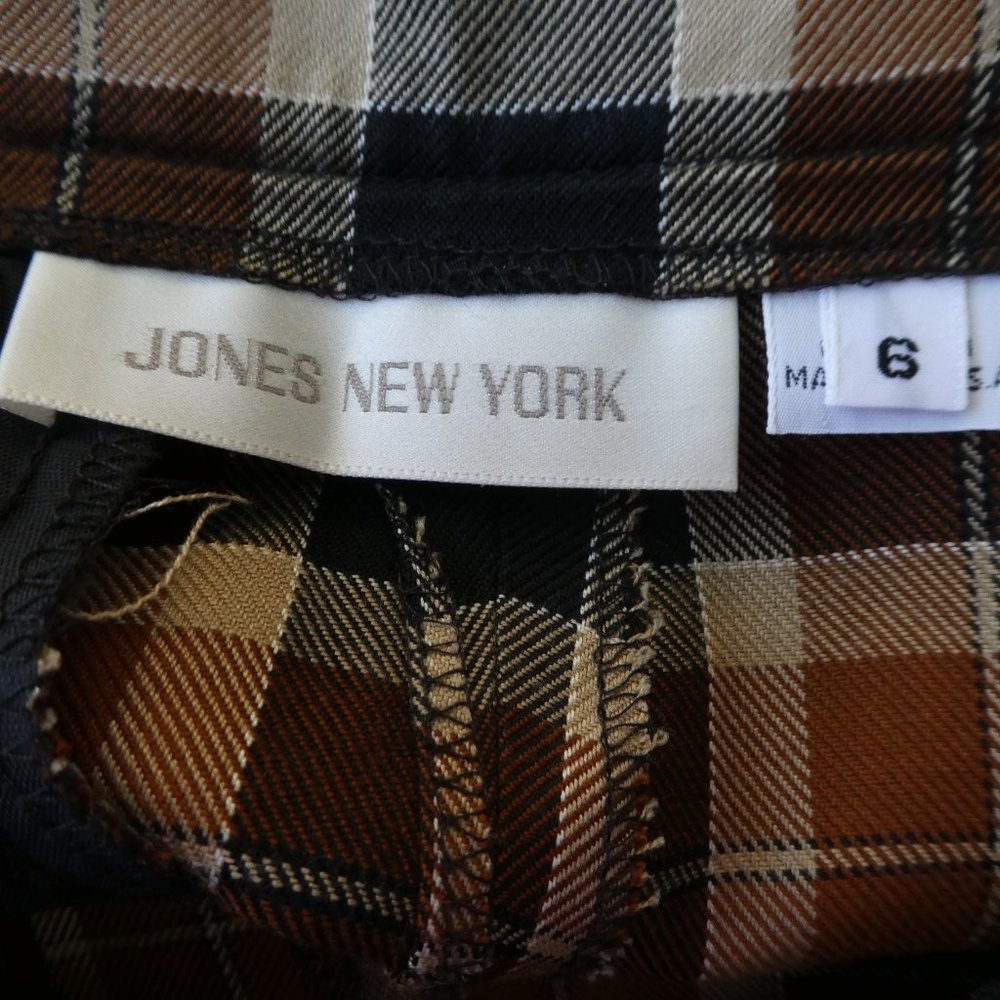 Plaid Pleated Bermuda Shorts Vintage 90s Jones New York High Waist Wide Leg USA - Picture 7 of 7